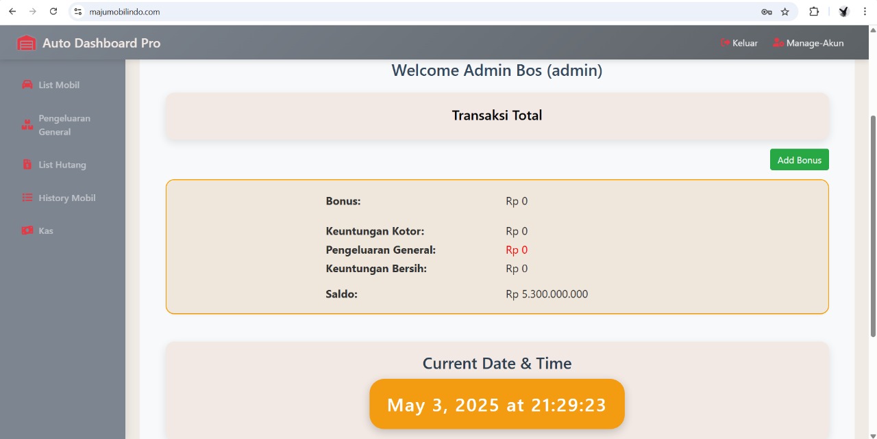 Maju Mobilindo CRM System